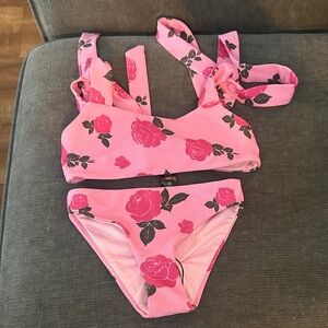 Pink Floral Bikini Set Kids 5/6 Beachriot